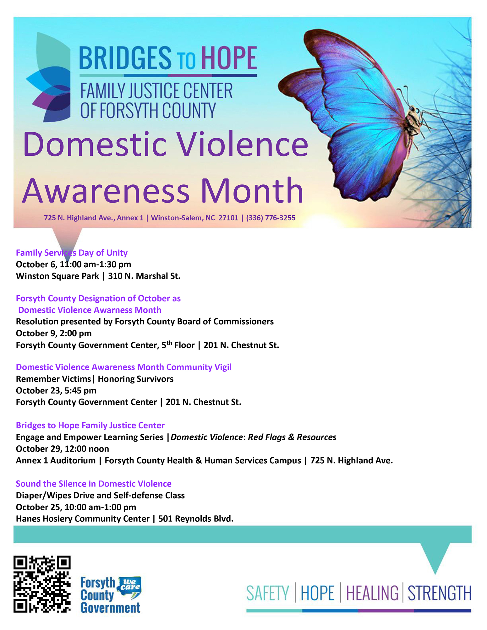 Domestic Violence Awareness Month flyer